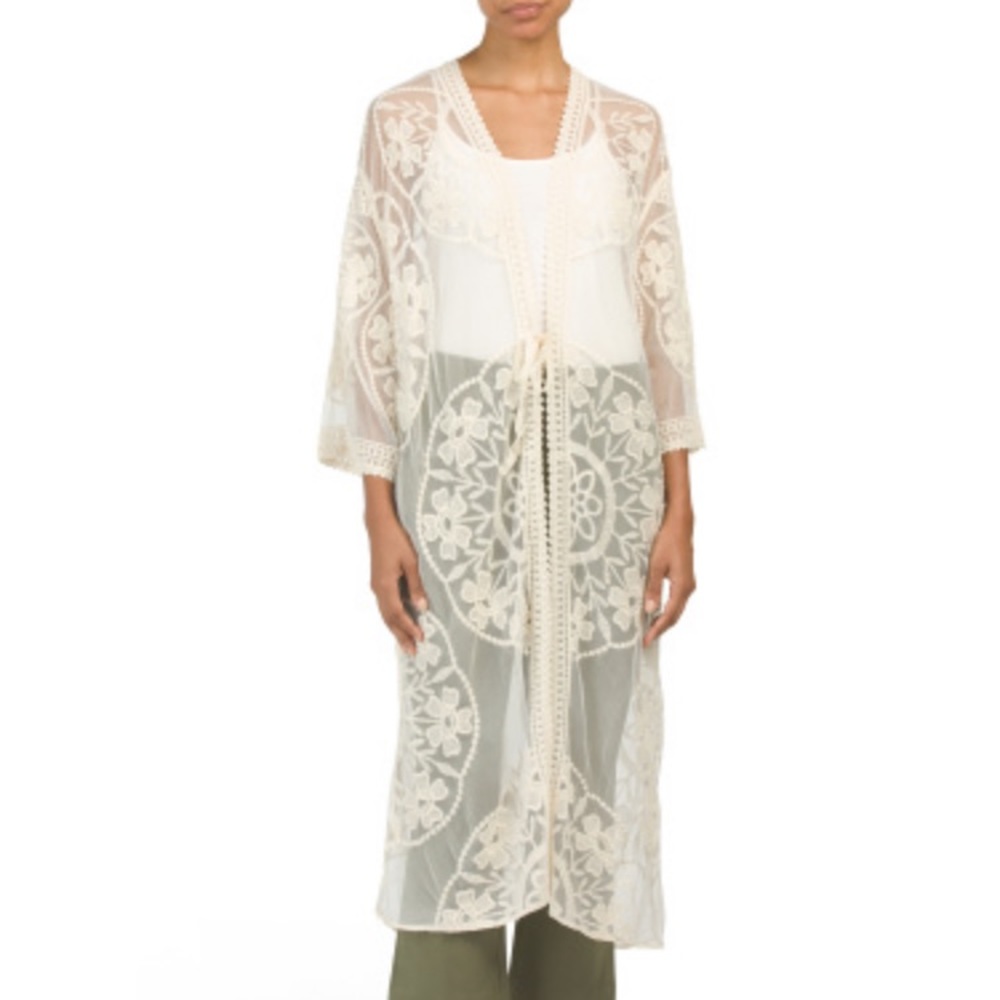 NWT forgotten lace kimono size L/xl